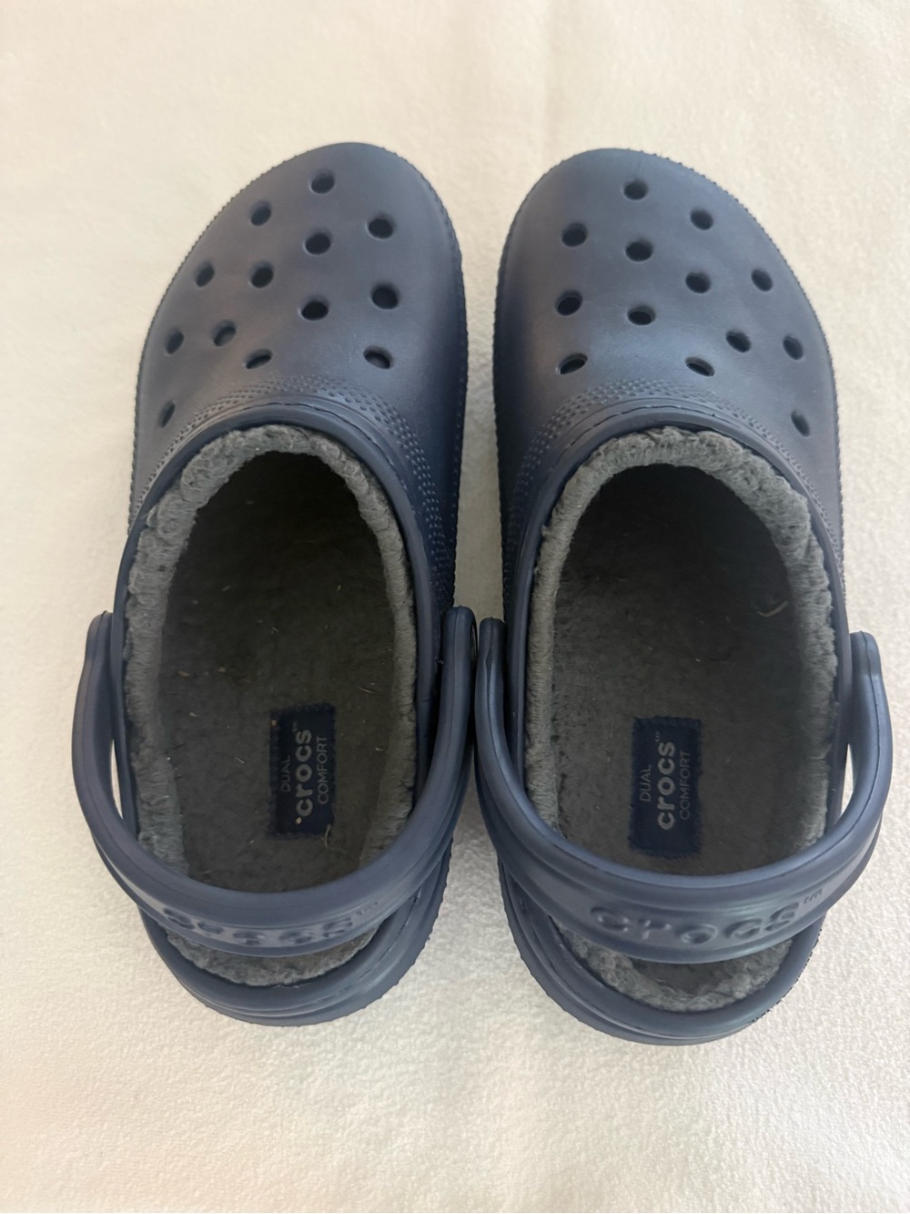 Crocs Women’s/Mens Lined Clogs - Navy Blue